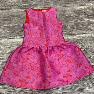 Crewcuts Pink and Red Floral Kids Dress